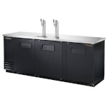 True TDD-4-HC - Draft Beer Cooler, (4) 1/2 keg, (3) solid doors, (2) columns with (1) faucet, black exterior